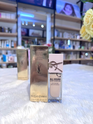 Kem Nền Căng Bóng Nắp Hồng Yves Saint Laurent YSL All Hours Glow Foundation- Tone LC1