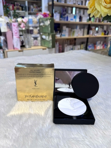 Phấn Phủ Nén YSL All Hours Hyper Finish Matte Powder - Tone Translucent (Không Màu) - 7.5g Fullbox