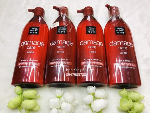 Dầu xả phục hồi hư tổn cho tóc xoăn, dầu Mise En Scene Damage care rinse sleek & smooth 680ml(đỏ)