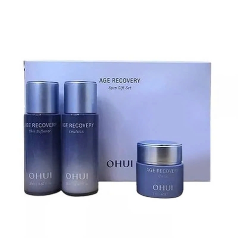 Bộ Dưỡng Chống Lão Hóa OHUI Age Recovery 3pcs Gift Set Giảm Nếp Nhăn, Tăng Sinh Collagen, Trẻ Hóa Da Căng Mịn