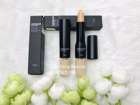 Kem che khuyết điểm 2 đầu The Face Shop Concealer Dual Veil màu tự nhiên(V201)