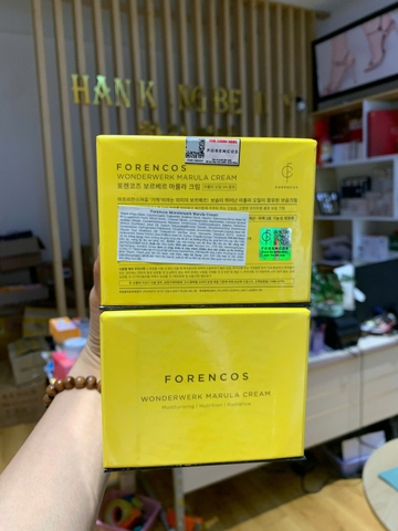 Kem dưỡng trắng da, chống lão hóa, se khít lỗ chân lông Forencos Wonderwerk Marula Cream (hộp vàng)