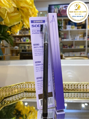 Chì kẻ mày xé, không trôi màu lên tự nhiên Sodoi Eye Brow Paper Pencil No1 ( Màu nâu đen )