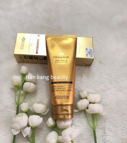 Sữa rửa mặt ốc sên vàng 24k không khô da, sạch lỗ chân lông Gold & Snail 170g