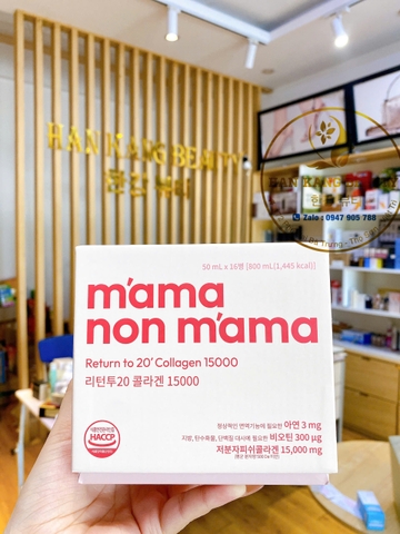 Collagen thuỷ phân M’AMA NON M’AMA Returrn to 20'Collagen 15000mg 16 ống