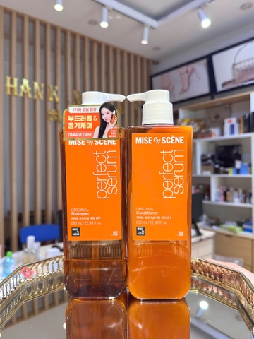 Dầu gội cho mọi loại tóc bị khô và hư tổn rụng nhiều MISE EN SCENE Perfect Serum Original Shampoo 680ml