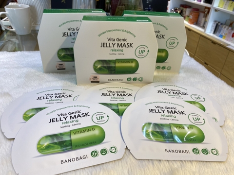 Mặt nạ giảm đỏ, lành tổn thương, phục hồi, sáng da Banobagi vita Genic Jelly Mask Relaxing (có VAT)