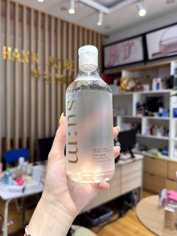 Set nước tẩy trang tặng sữa rửa mặt, bông 3 trong 1 Su:m37 Skin Saver Pure Cleansing Duo 3sp