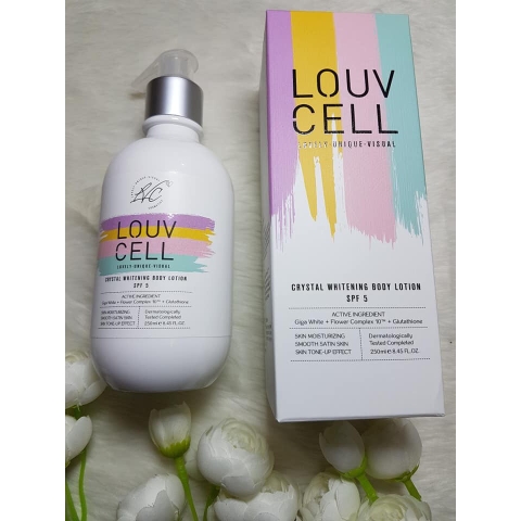 Sữa dưỡng trắng da Louv Cell Crystal Whitening Body Lotion SPF 5 ( Có VAT )