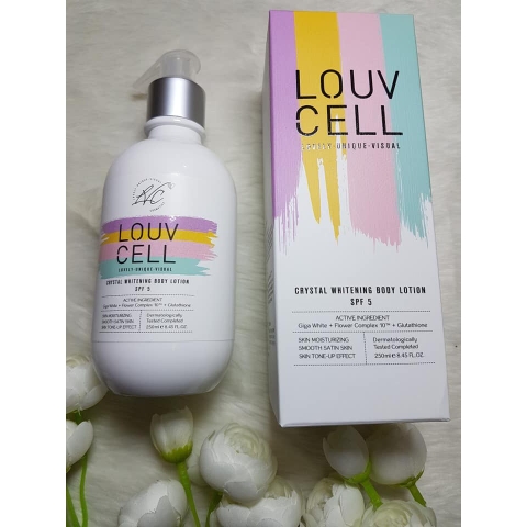 Sữa dưỡng trắng da Louv Cell Crystal Whitening Body Lotion SPF 5