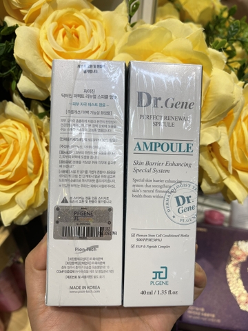 Tinh chất tế bào gốc trẻ hóa, tái tạo, làm trắng sáng da Dr.Gene Perfect Renewal Spicule Ampoule Pi.Gene 40ml