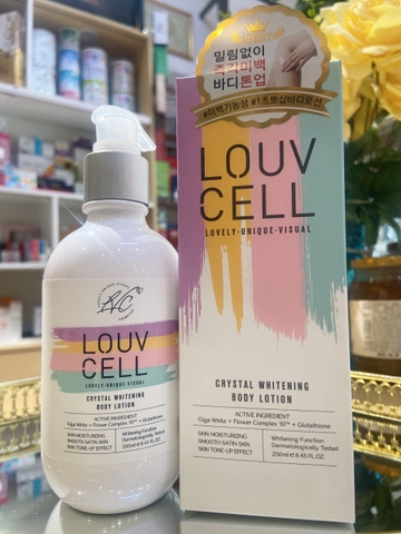 Sữa dưỡng trắng da Louv Cell Crystal Whitening Body Lotion SPF 5