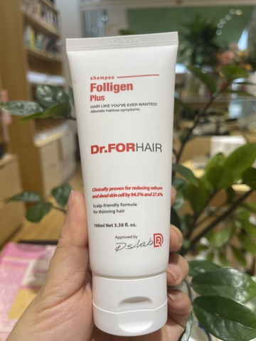 Dầu gội ngăn rụng, giúp phục hồi nang chân tóc và kích thích mọc tóc Hàn Quốc Shampoo Folligen Plus Dr.FORHAIR  500ml+100ml