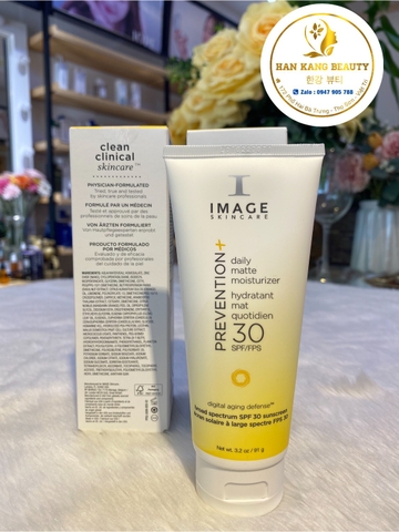 Kem chống nắng phổ rộng cho da nhạy cảm, treatment Image Prevention SPF 30 Daily Matte Moisturizer