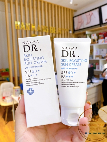 Kem chống nắng làm khoẻ và sáng da vật lý kiêm hóa học Narma DR Skin Boosting Sun Cream SPF50+ PA+++ 50ml