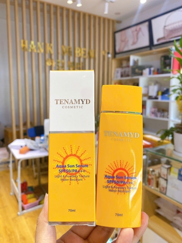 Serum chống nắng mờ thâm nám, không thấm nước Tenamys Aqua Sun Serum SPF50/PA+++ 70ml