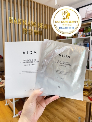 Mặt Nạ Thạch Siêu Truyền Trắng, Căng Bóng Mờ Nám Aida Glutathione Brightening Mask
