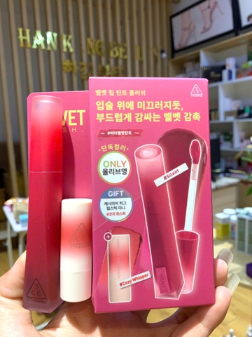Son Kem Lì 3CE Nhung Lì Velvet Lip Tint Plush