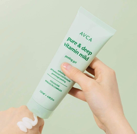 Tẩy tế bào da chết mặt AVCA pure & deep vitamin mild peeling gel 120ml