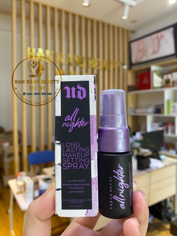 Xịt Khóa Nền Make Up Urban Decay All Nighter Long Lasting Make Up Setting Spray 15ml
