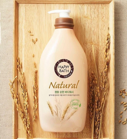 Sữa tắm hương lúa mạch Happy Bath Natural Mild Grain Complex.