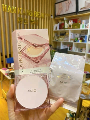 Phấn Nước Mỏng Mịn Che Khuyết Điểm Clio Kill Cover Mesh Glow Cushion SPF50+ PA++++ (Kèm Lõi)