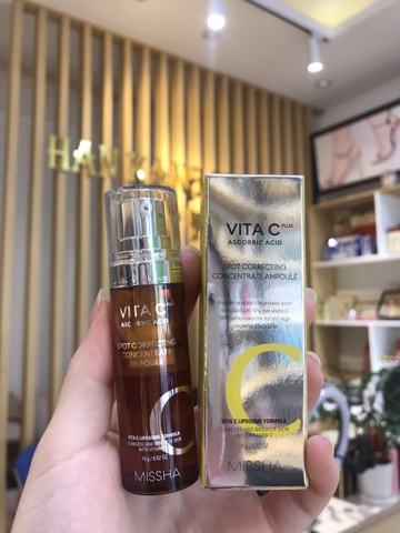 Tinh Chất Dưỡng Trắng Da, Mờ Nám Missha Vita C Plus Spot Correcting Concentrate Ampoule 15g