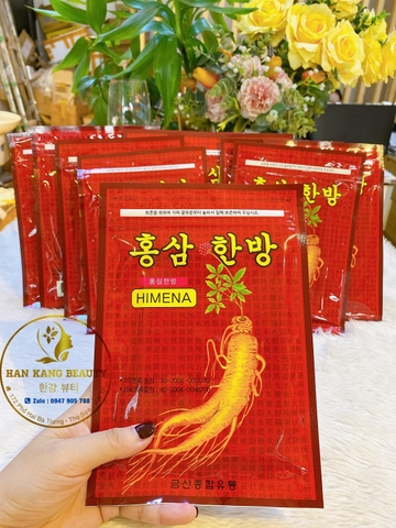 Miếng Cao Dán Hồng Sâm Trị Nhức Mỏi Himena  Hàn Quốc ( 20 miếng /gói )