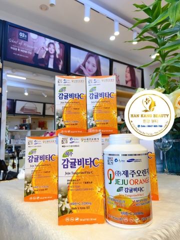 Viên ngậm Vitamin C Jeju Tangerine Vita C 500g Hàn Quốc hộp 277 viên