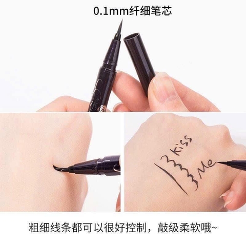Bút Kẻ Mắt Nước Nét Mảnh, Siêu Mượt, Lâu Trôi Kissme Heroine Make Smooth Liquid Eyeliner Super Keep 0.4ml-Màu nâu 02 (có VAT)