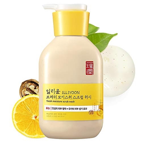 Sữa tắm kiêm tẩy da chết toàn thân ILLIYOON Fresh Moisture Scrub Body Wash 400ml.