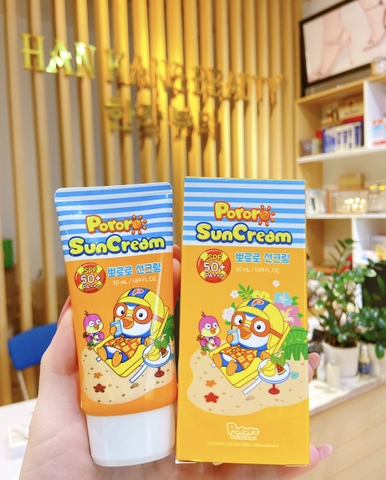 Kem Chống Nắng Dịu Nhẹ Từ Thiên Nhiên Cho Trẻ Sơ Sinh Đến 15 Tuổi Pororo Sun Cream SPF50+PA+++ 50ml