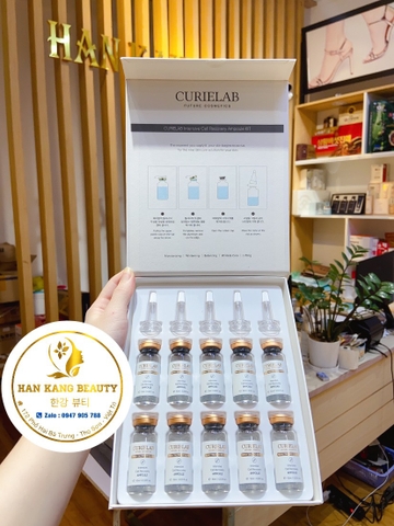 Tế bào gốc phục hồi da siêu căng bóng, trắng sáng, mờ thâm Curielab Future Cosmetics Ampoule Kit