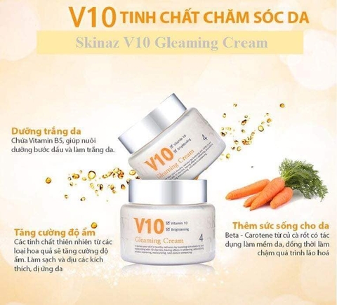 Kem dưỡng da Skinaz V10 Gleaming Cream