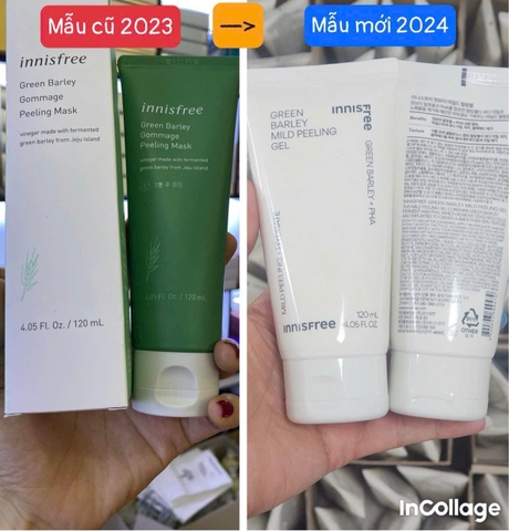 Tẩy Da Chết Lúa Mạch Thế Hệ Mới Innisfree Green Barley Mild +PHA Peeling Gel 120ml