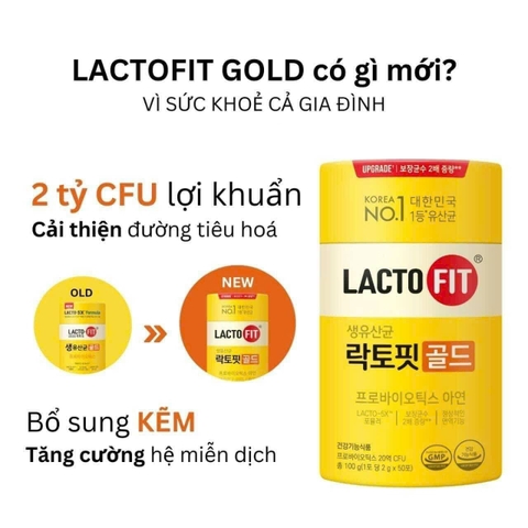 Men vi sinh bổ sung lợi khuẩn, tăng miễn dịch Hàn Quốc dành cho gia đình LACTO-FIT 50 gói
