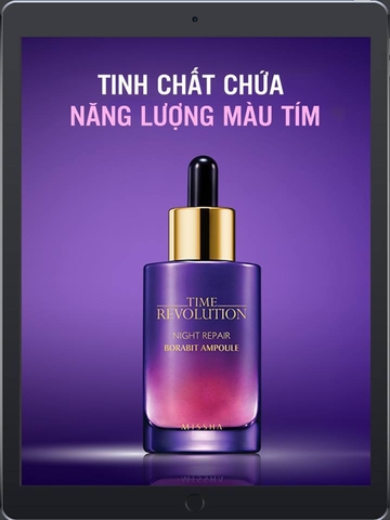 Tinh chất Missha Time Revolution Night Repair Borabit Ampoule.