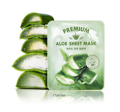 Mặt nạ Missha Premium Aloe Sheet Mask.