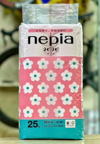 Giấy vệ sinh CAO CẤP Nepia 2 lớp hương hoa anh đào/không mùi 12 cuộn/bịch