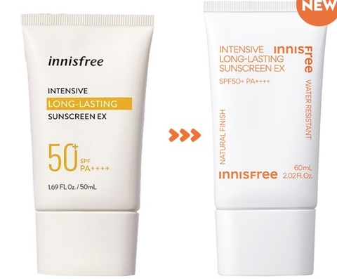 Kem Chống Nắng Không Nhờn Dính Cho Da Dầu, Hỗn Hợp Innisfree Intensive Long Lasting Sunscreen EX SPF50+ PA++++