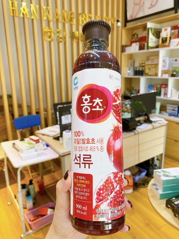 Giấm Lựu Ép Lên Men Hongcho 900ml Hàn Quốc
