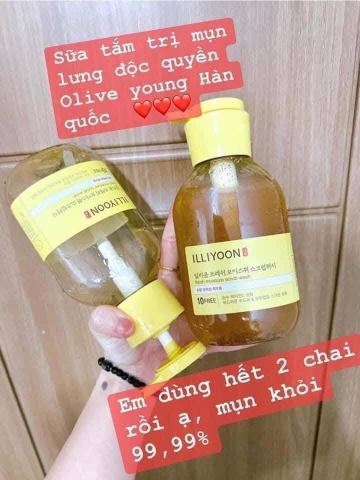Sữa tắm kiêm tẩy da chết toàn thân ILLIYOON Fresh Moisture Scrub Body Wash 400ml.