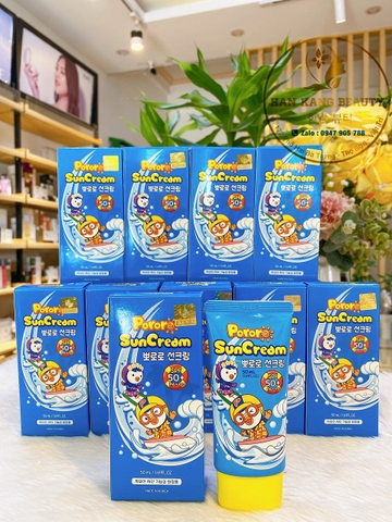 Kem Chống Nắng Dịu Nhẹ Từ Thiên Nhiên Cho Trẻ Sơ Sinh Đến 15 Tuổi Pororo Sun Cream SPF50+PA+++ 50ml