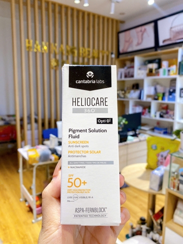 Kem chống nắng nâng tone kiêm trị nám Heliocare 360° Pigment Solution Fluid SPF50+ 