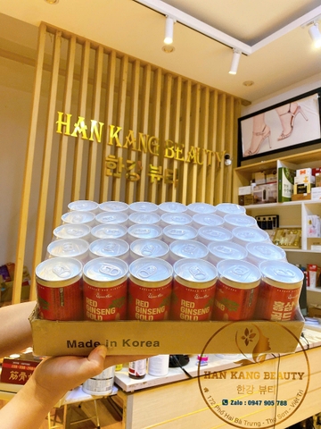 Nước uống hồng sâm lon phục hồi thể lực, sức khoẻ hàn quốc, thùng 30 lon x 175ml