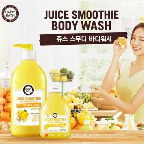 Sữa Tắm Trái Cây Happy Bath Juice Smoothie Body Wash (loại bỏ bụi bẩn da chết , chiết xuất từ chanh cung cấp độ ẩm, mềm mịn giúp sáng da).