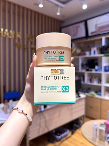 Kem dưỡng trắng nâng tone, chống lão hoá Phytotree Triple Whitening Tone Up Cream X3