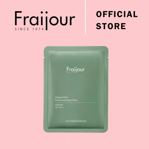 Mặt Nạ Ngải Cứu giảm mụn, dưỡng sáng, làm dịu da mụn Fraijour Original Herb Wormwood Sheet Mask 23ml