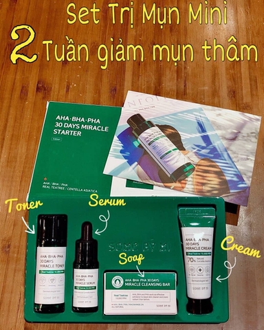 Bộ Dùng Thử Trị Mụn Some By Mi AHA- BHA-PHA 30 Days Miracle Set (4 Sản Phẩm) (Dùng được trong vừa vặn 30 ngày)