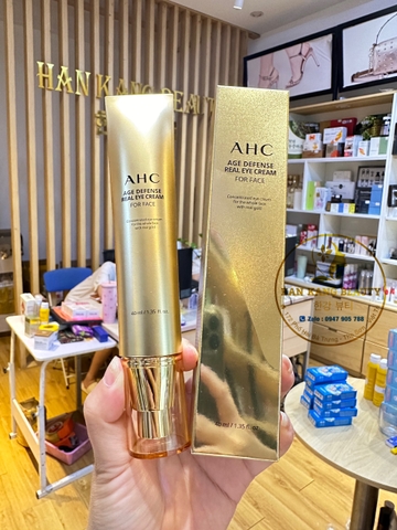 Kem Mắt, Mặt Chống Nhăn, Săn Chắc Da AHC Age Defense Real Eye Cream For Face 40ml (Bản Cao Cấp)